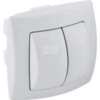 Przycisk ręczny Geberit do spłukiwania dwudzielnego, do systemu spłukiwania WC z pneumatycznym uruchamianiem spłukiwania: chromowana, chrom matowy, Materiał=Tworzywo sztuczne