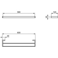 CONCA PORĘCZ PODW. 60 CM KW SILVER STORM