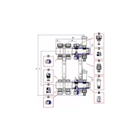 Rozdzielacz ogrzewania RUMET 71B 15 obwodowy