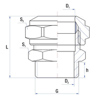 Złącze dwójnik proste RUMET zaciskowe FI 12 x GZ 1/4 mosiądz