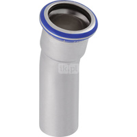 Kolano 15' GEBERIT Mapress Edelstahl jednokielichowe, stal nierdzewna, 108 mm, DN 100 x 108 mm x DN 100 (końcówka wciskowa x mufa zaprasowywana) z uszczelką