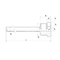 Tuleja zanurzeniowa RUMET z dociskiem - toczona Mosiądz 1/2'' 6 mm L=50