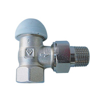 Zawór grzejnikowy termostatyczny HERZ TS-98-VH kątowy z nastawą wstępną, połączenie 3/8'' (niklowanie)