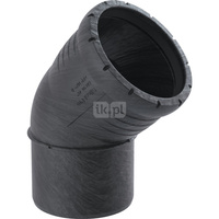 Kolano 45' GEBERIT Silent-Pro, PP mx (czarny), 160 mm (mufa wciskowa x końcówka wciskowa)