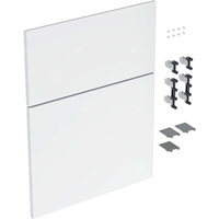 Zestaw frontów szuflad (2 szt.) do niskiej szafki bocznej, z dwoma szufladami GEBERIT iCon, kol. biały wysoki połysk szer.450 mm