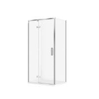 SET C136 KABINA LARGA LEWA CHROM 100X80X195+TAKO BIAŁY 100X4 WIRT