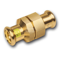 Śrubunek SANHA Press Gas trzyczęściowy, Cu, 28 mm (zw x zw)