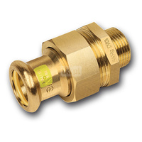 Śrubunek SANHA Press Gas trzyczęściowy, Cu, 22 mm x 3/4'' (zw x GZ)