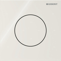 Pneumatyczny zawór spłukujący Geberit do pisuaru, ręczny, Typ 40, szkło sand grey, okrągły