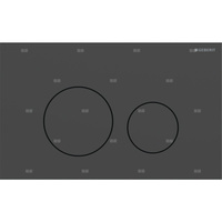 Przycisk uruchamiający Geberit Sigma40, przedni, stal nierdzewna czarny, okrągły