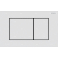 Przycisk uruchamiający Geberit Sigma40, przedni, stal nierdzewna biały mat, prostokątny