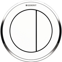 Pneumatyczny przycisk uruchamiający WC Geberit Typ 10, ręczny, podtynkowy, dwudzielny, biały-chrom