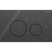 Przycisk uruchamiający Geberit Sigma40, przedni, szkło czarne, okrągły