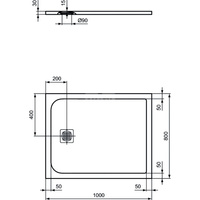 ULTRAFLAT S BRODZIK 100X80 PURE WH