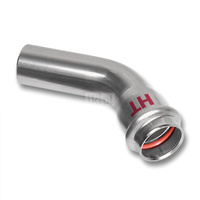 Łuk 45' SANHA NiroSan Press Industry, stal nierdzewna, 88,9 mm (zw x zz)