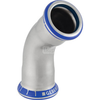 Kolano 45' GEBERIT Mapress Edelstahl FKM, stal nierdzewna, 35 mm, DN 32 x 35 mm x DN 32 (mufa zaprasowywana x mufa zaprasowywana), (głębokość: 17 mm) z uszczelką