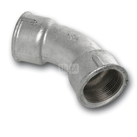 Łuk 45' SANHA 41#, żeliwo (cynk/nikiel) (ocynk), 1'' (GW)