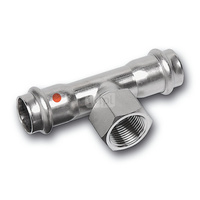 Trójnik SANHA NiroTherm Press stal nierdzewna 18 mm x 3/4'' x 18 mm (zw x GW x zw)