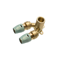 Trójnik SANHA 3fit Push brąz 16 mm x 1/2'' x 16 mm (zz x GW x zz)