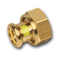 Półśrubunek SANHA Press Gas dwuczęściowy, Cu, 22 mm x 1'' (zw x nz)