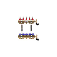 Rozdzielacz mosiężny do OP z przepływ - QIK BASIC II C- 4 sekcje