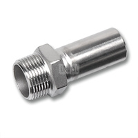 Nypel SANHA NiroSan Press, stal nierdzewna, 22 mm x 1/2'' (zz x GZ)