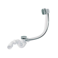 Zestaw odpływ-przelew.wannowy z odejściem 40/50mm,z mech.autom.1000mm pokrętło mosiądz ZŁOTY