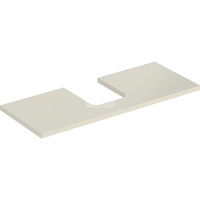 Blat pod umywalkę Geberit ONE z wycięciem, do umywalki nablatowej w kształcie misy: B=119cm, Piaskowy szary, Lakierowany na wysoki połysk, Przekrój=Na środku