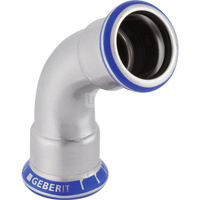 Kolano 60' GEBERIT Mapress Edelstahl, stal nierdzewna, 42 mm, DN 40 x 42 mm x DN 40 (mufa zaprasowywana x mufa zaprasowywana), (głębokość: 29 mm) z uszczelką