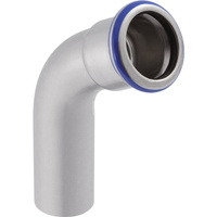 Kolano 60' GEBERIT Mapress Edelstahl jednokielichowe, stal nierdzewna, 22 mm, DN 20 x 22 mm x DN 20 (końcówka wciskowa x mufa zaprasowywana) z uszczelką