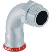 Kolano 90' GEBERIT Mapress C-Stahl przejściowe, stal (ocynk galwaniczny/elektrolityczny) (ocynk), 2'' x 54 mm (GZ x mufa zaprasowywana) z uszczelką