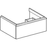 Szafka pod umywalkę Geberit iCon, z jedną szufladą: Szerokość umywalki=60cm, Korpus i front: lava / lakierowany matowy, Uchwyt: lava / malowany proszkowo, matowy