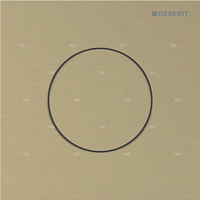 Przycisk uruchamiający Geberit typ 40 do systemu spłukiwania pisuarów z pneumatycznym uruchamianiem spłukiwania, okrągły: W kolorze mosiądzu / Szczotkowany, powlekany easy-to-clean