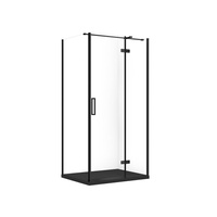 SET C574 KABINA CITY PRAWA CZARNA 100X80X195+TAKO SLIM CZARNY MAT WIR