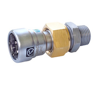 Śrubunek z uszczelką SANHA Heavy Steel Press, stal, 1 1/2'' (GW x GZ)