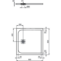 ULTRAFLAT S BRODZIK 80X80 JET BLK