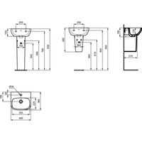 IS I.LIFE A Półpostument umywalkowy