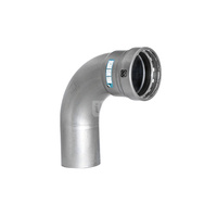 Łuk 90' SANHA Heavy Steel Press, stal (cynk/nikiel), 1/2'' (zw x GW)