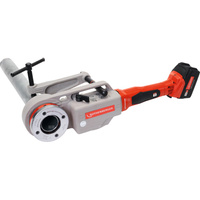 SUPERTRONIC 2000E z imadłem z głowicami BSPT R 1/2"-3/4"-1"-1 1/4"-1 1/2"-2" z adapterem ROFIX z akumulatorem LI 8.0AH Li-HD 18V i ładowarką CAS