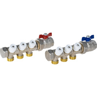 Zestaw podstawowy rozdzielacza do wody użytkowej ADM 213, G1'', 3 punkty poboru