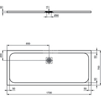 ULTRAFLAT S BRODZIK 170X70 PURE WH