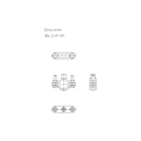 Obejma mocująca tryskaczowa NICZUK DN 24-28 mm 3/4-PP
