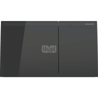 Przycisk uruchamiający Geberit Sigma70, przedni, szkło czarne, prostokątny