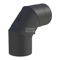 Kolano obrotowe 0 - 90st. fi200mm z wyczystką, kolor czarny