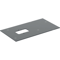 Szklana półka Geberit do dolnej szafki pod umywalkę stawianą na blat Citterio: Czarny, Szerokość umywalki=90cm