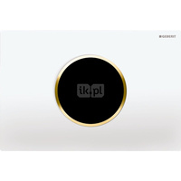 Elektroniczny zestaw uruchamiający WC Geberit, IR, Sigma10, 12cm, biały-złoty