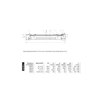 Wąż przyłączeniowy elastyczny PERFEXIM PHA-9150, GW x GZ, 2 3/4'' x 2 3/4'', długość 400 mm