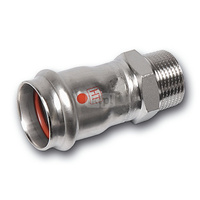 Nypel SANHA NiroTherm Industry, stal nierdzewna, 22 mm x 1/2'' (zw x GZ)