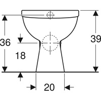 Miska WC stojąca KOŁO biała