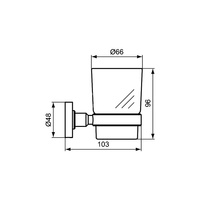 IOM KUBEK SZKLANY Z UCHWYTEM PRZEŹROCZ.